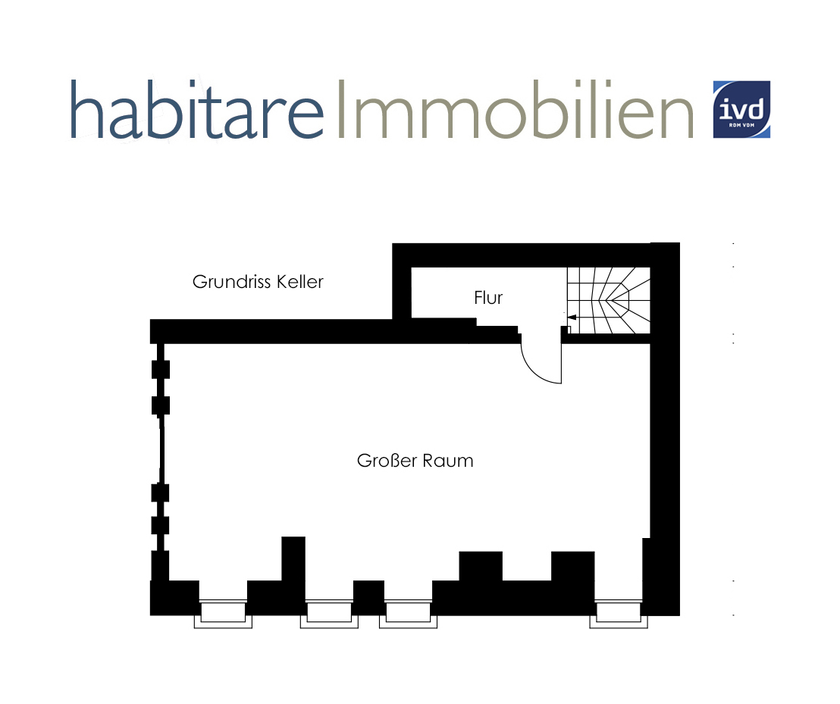 Grundriss im Untergeschoss